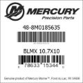 Bar codes for Mercury Marine part number 48-8M0185635