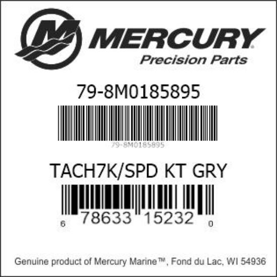 Bar codes for Mercury Marine part number 79-8M0185895