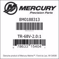 Bar codes for Mercury Marine part number 8M0188313