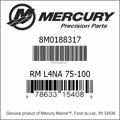 Bar codes for Mercury Marine part number 8M0188317