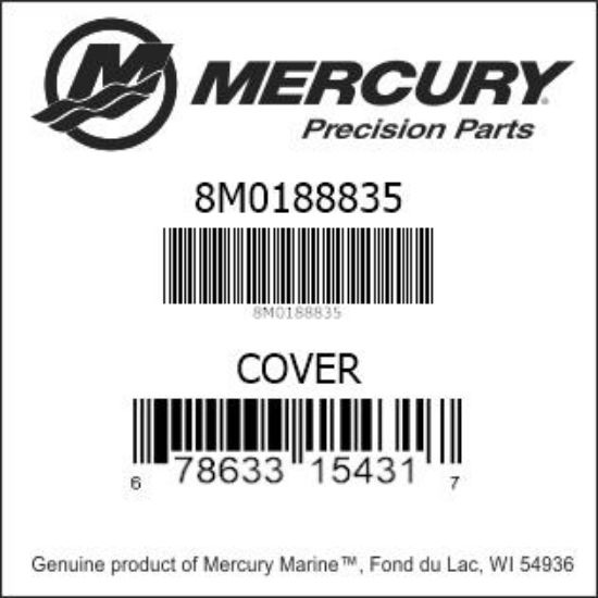 Bar codes for Mercury Marine part number 8M0188835