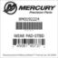 Mercury Marine part number 8M0192224 WEAR PAD-STBD Bar codes for Mercury Marine part number 8M0192224