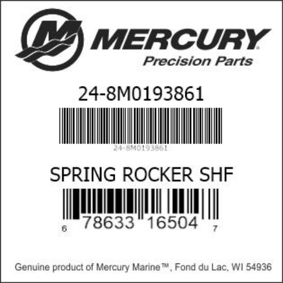 Bar codes for Mercury Marine part number 24-8M0193861