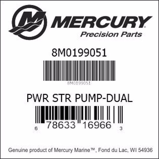 Bar codes for Mercury Marine part number 8M0199051