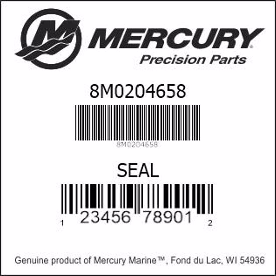 Bar codes for Mercury Marine part number 8M0204658