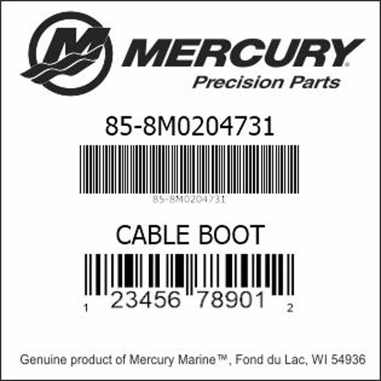 Bar codes for Mercury Marine part number 85-8M0204731
