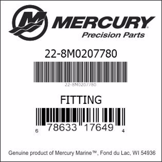 Bar codes for Mercury Marine part number 22-8M0207780