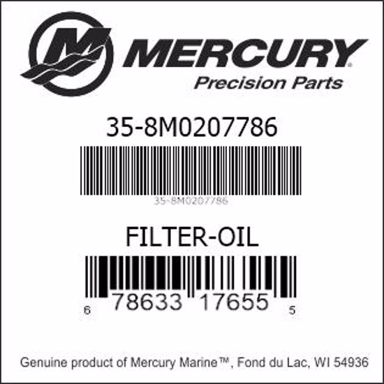 Bar codes for Mercury Marine part number 35-8M0207786