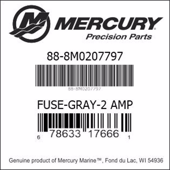 Bar codes for Mercury Marine part number 88-8M0207797