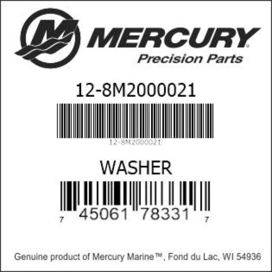Bar codes for Mercury Marine part number 12-8M2000021