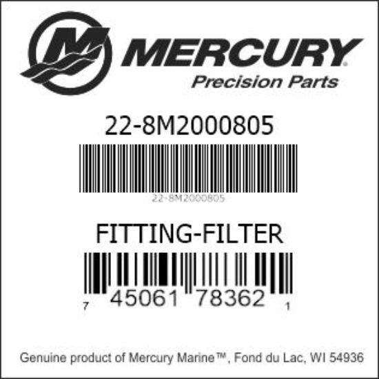 Bar codes for Mercury Marine part number 22-8M2000805
