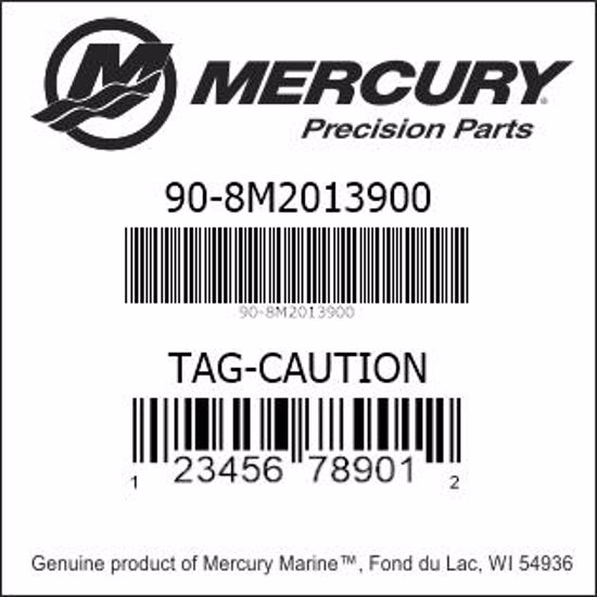 Bar codes for Mercury Marine part number 90-8M2013900