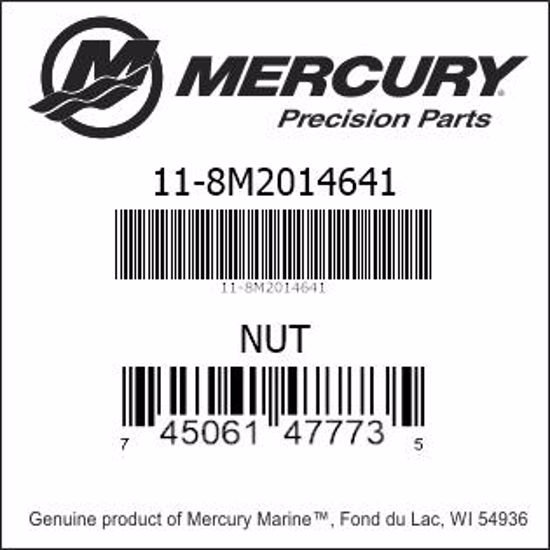 Bar codes for Mercury Marine part number 11-8M2014641