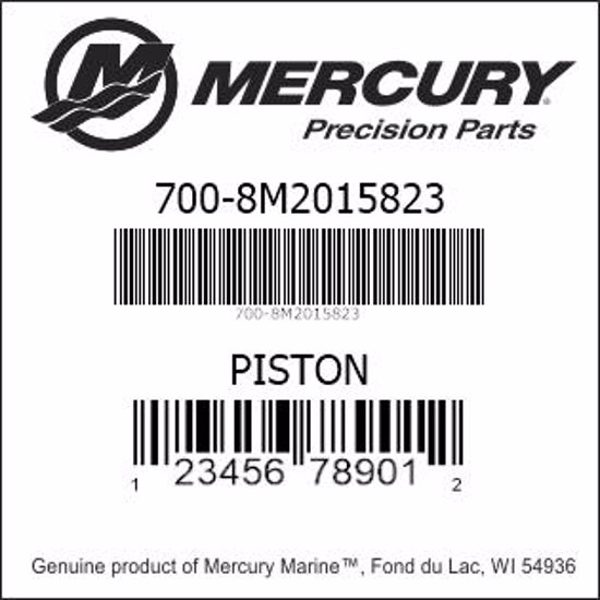 Bar codes for Mercury Marine part number 700-8M2015823