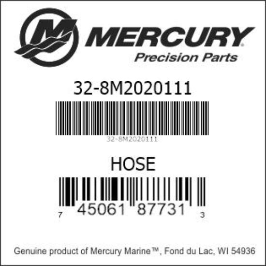 Bar codes for Mercury Marine part number 32-8M2020111