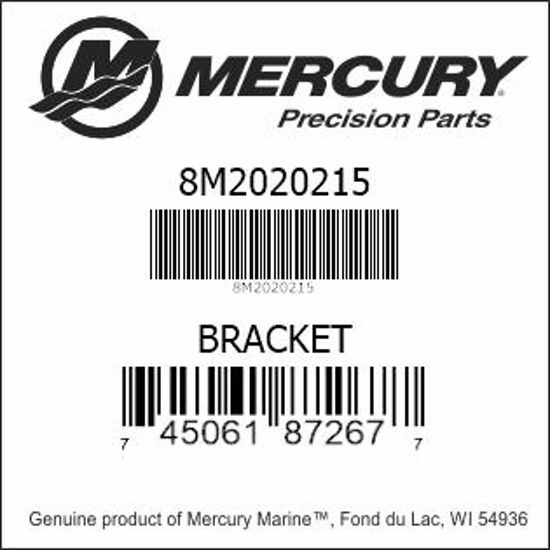 Bar codes for Mercury Marine part number 8M2020215