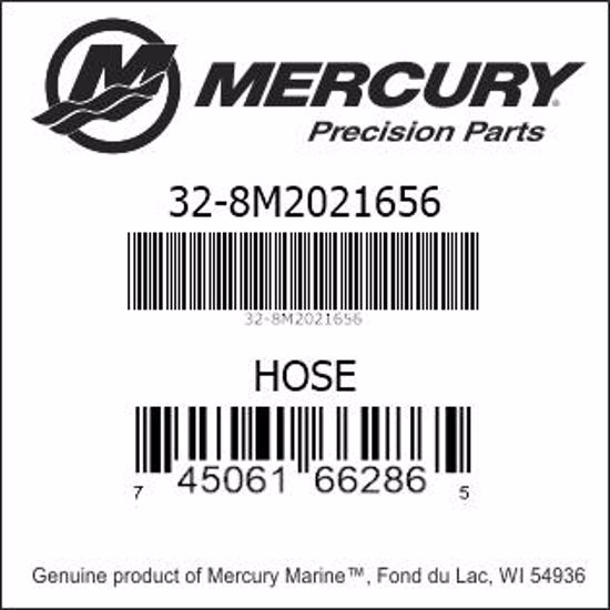 Bar codes for Mercury Marine part number 32-8M2021656