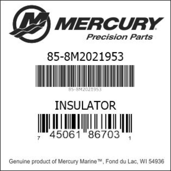 Bar codes for Mercury Marine part number 85-8M2021953