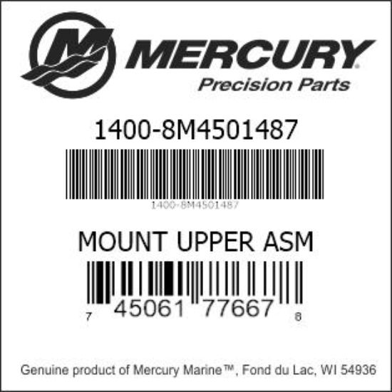 Bar codes for Mercury Marine part number 1400-8M4501487