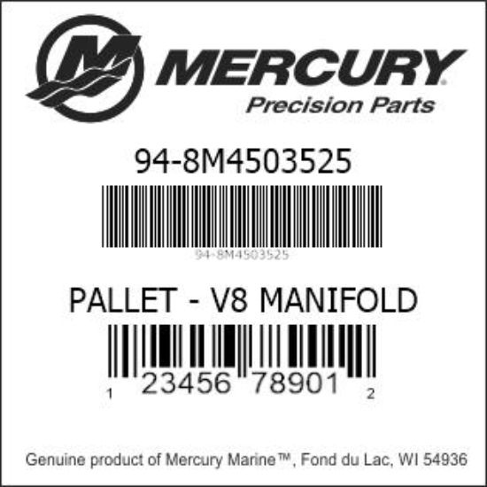 Bar codes for Mercury Marine part number 94-8M4503525