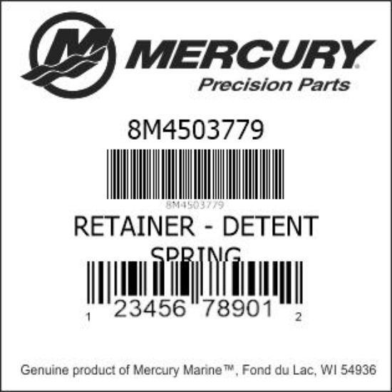 Bar codes for Mercury Marine part number 8M4503779