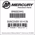 Bar codes for Mercury Marine part number 8M6003441