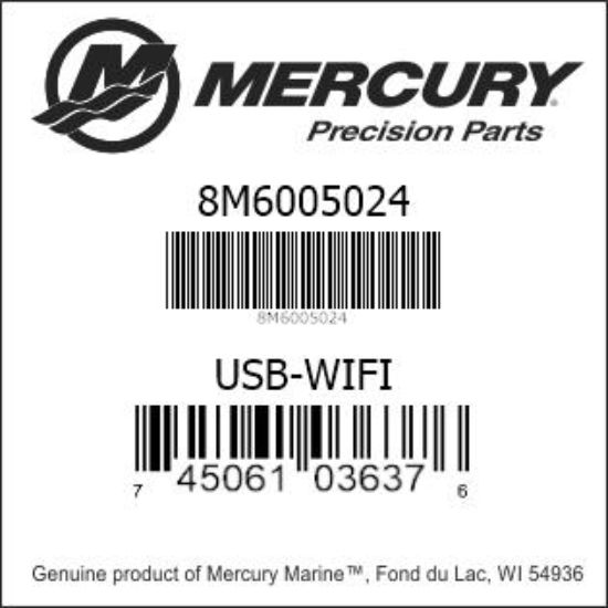 Bar codes for Mercury Marine part number 8M6005024