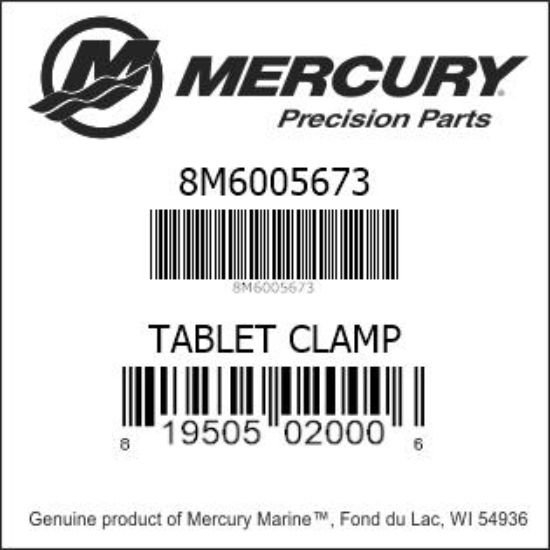 Bar codes for Mercury Marine part number 8M6005673