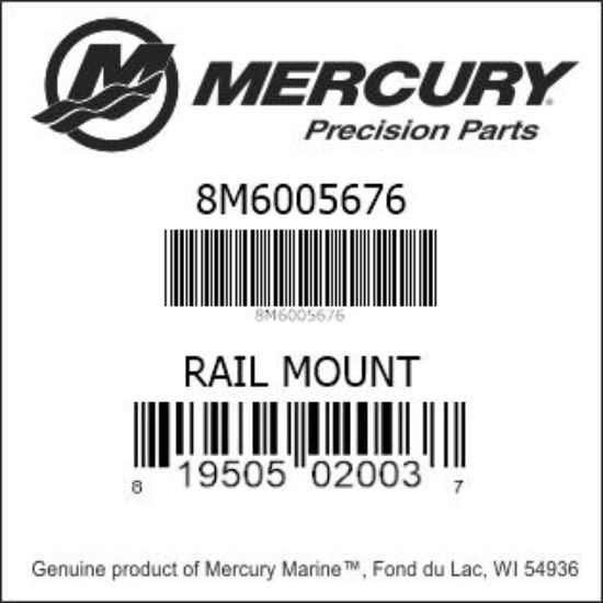 Bar codes for Mercury Marine part number 8M6005676