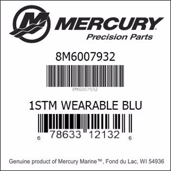 Bar codes for Mercury Marine part number 8M6007932