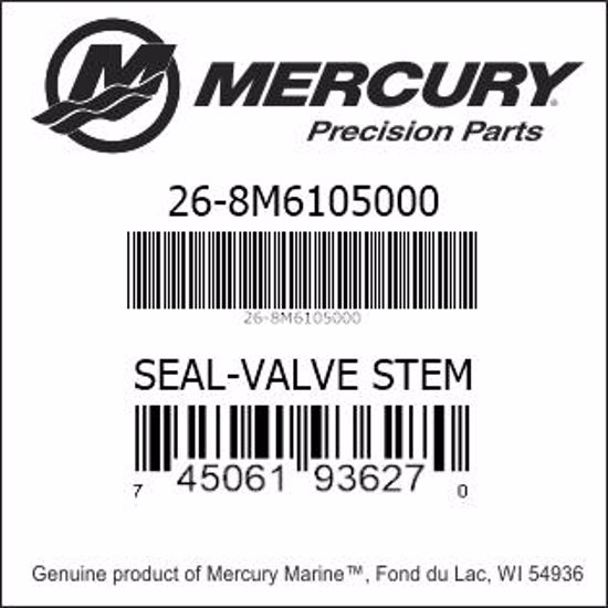 Bar codes for Mercury Marine part number 26-8M6105000