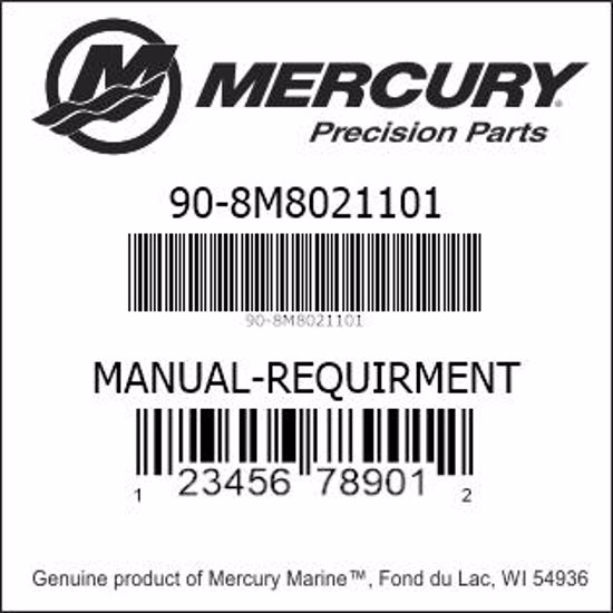 Bar codes for Mercury Marine part number 90-8M8021101