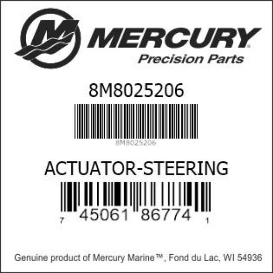 Bar codes for Mercury Marine part number 8M8025206