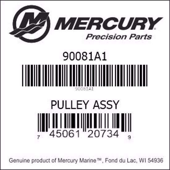 Bar codes for Mercury Marine part number 90081A1