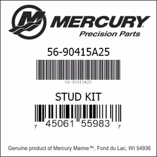 Bar codes for Mercury Marine part number 56-90415A25