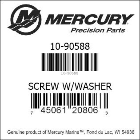 Bar codes for Mercury Marine part number 10-90588