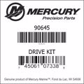 Bar codes for Mercury Marine part number 90645