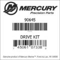 Bar codes for Mercury Marine part number 90645