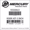 Bar codes for Mercury Marine part number 93320A13