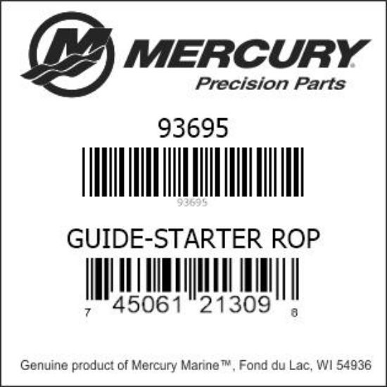 Bar codes for Mercury Marine part number 93695