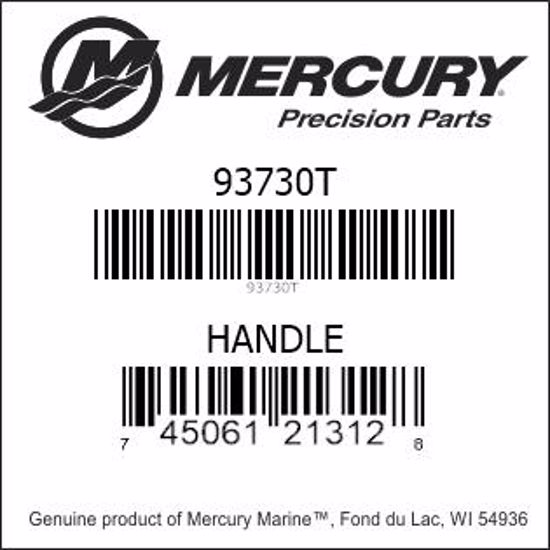 Bar codes for Mercury Marine part number 93730T
