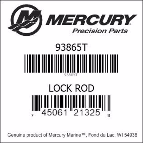 Bar codes for Mercury Marine part number 93865T