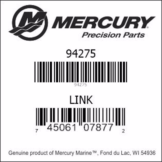 Bar codes for Mercury Marine part number 94275