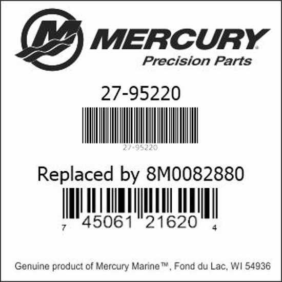 Bar codes for Mercury Marine part number 27-95220