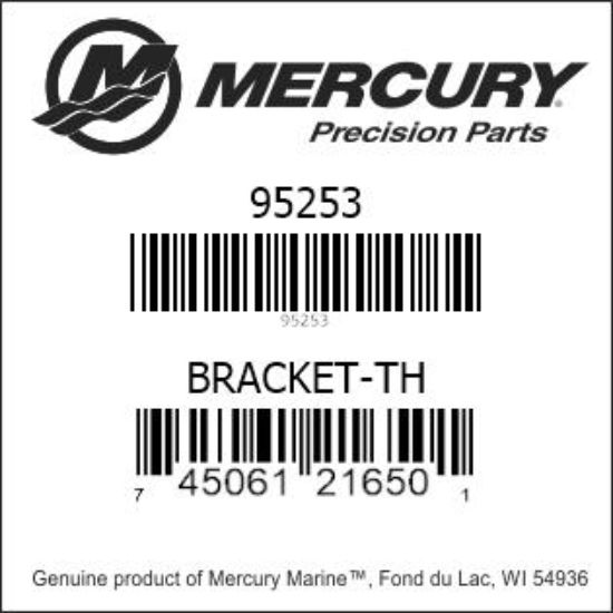 Bar codes for Mercury Marine part number 95253