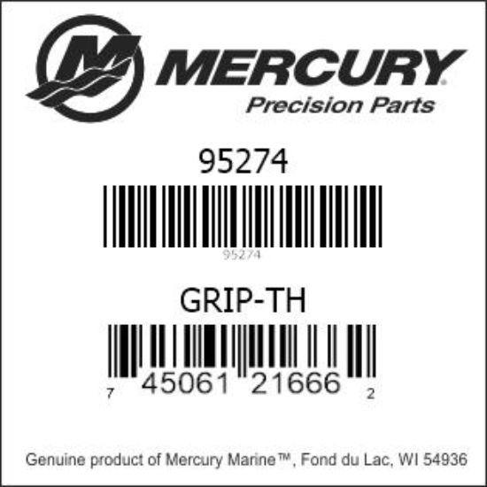 Bar codes for Mercury Marine part number 95274