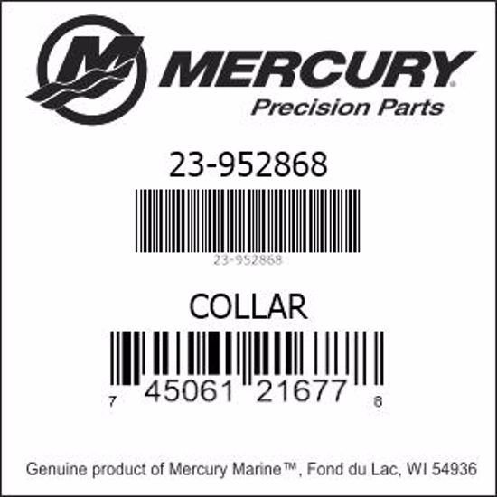 Bar codes for Mercury Marine part number 23-952868