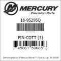Bar codes for Mercury Marine part number 18-95295Q