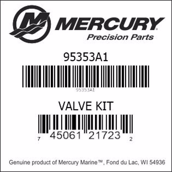 Bar codes for Mercury Marine part number 95353A1