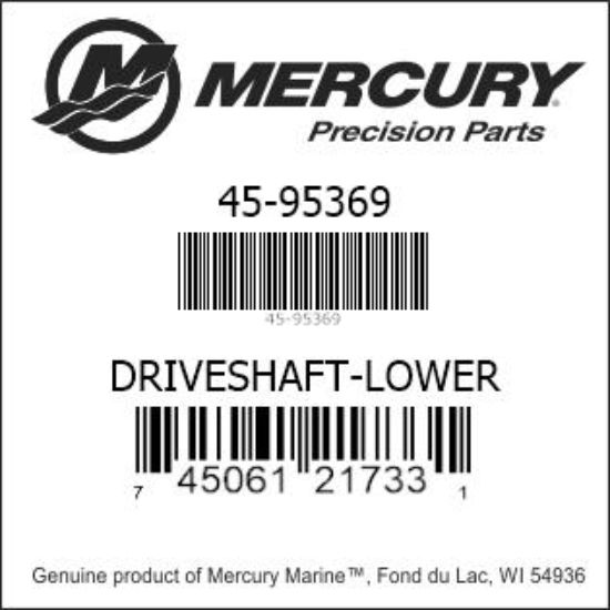 Bar codes for Mercury Marine part number 45-95369